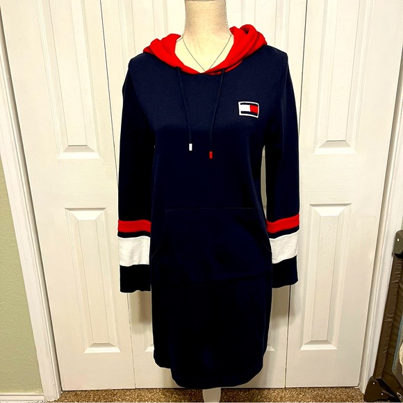 Tommy Hilfiger Dresses & Skirts - Tommy Hilfiger Classic Navy Blue, Red, & White Dress; Sz Medium
